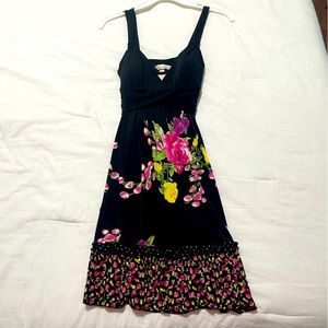 Black Flower Junior Dress